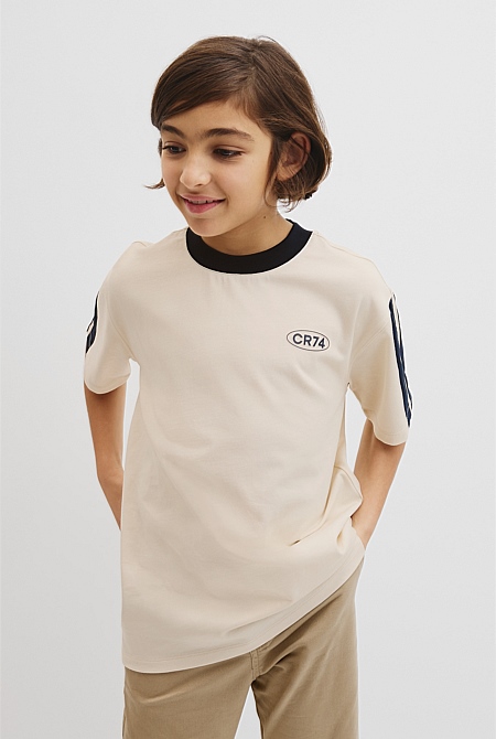 Relaxed Stripe Detail T-Shirt