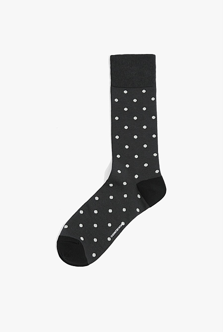 Australian Cotton Blend Spotted Sock