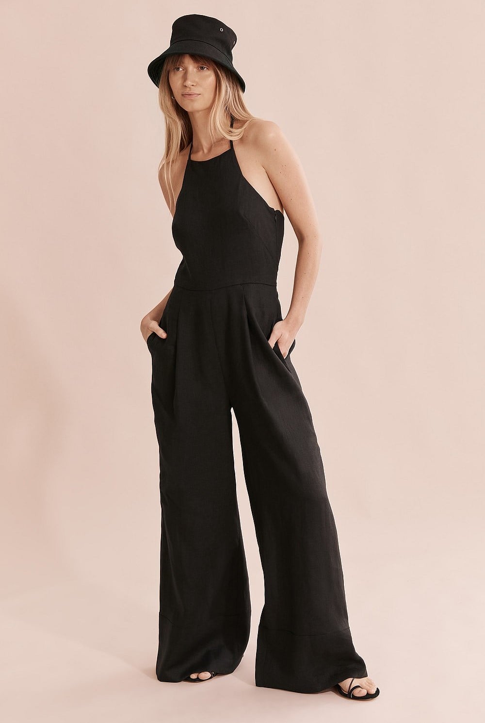 Organically Grown Linen Halter Jumpsuit