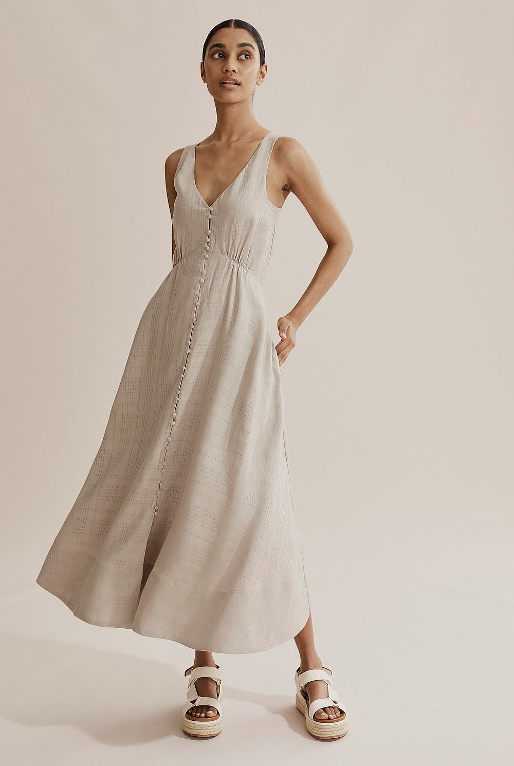 Linen Midi Dress