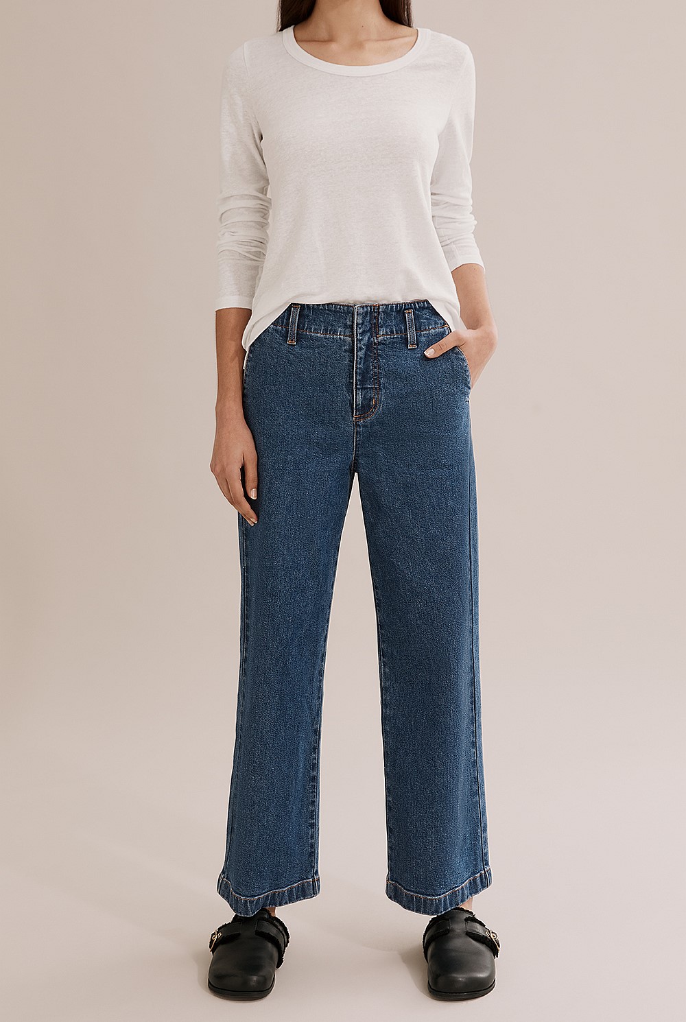 Australian Cotton Wide Leg Jean