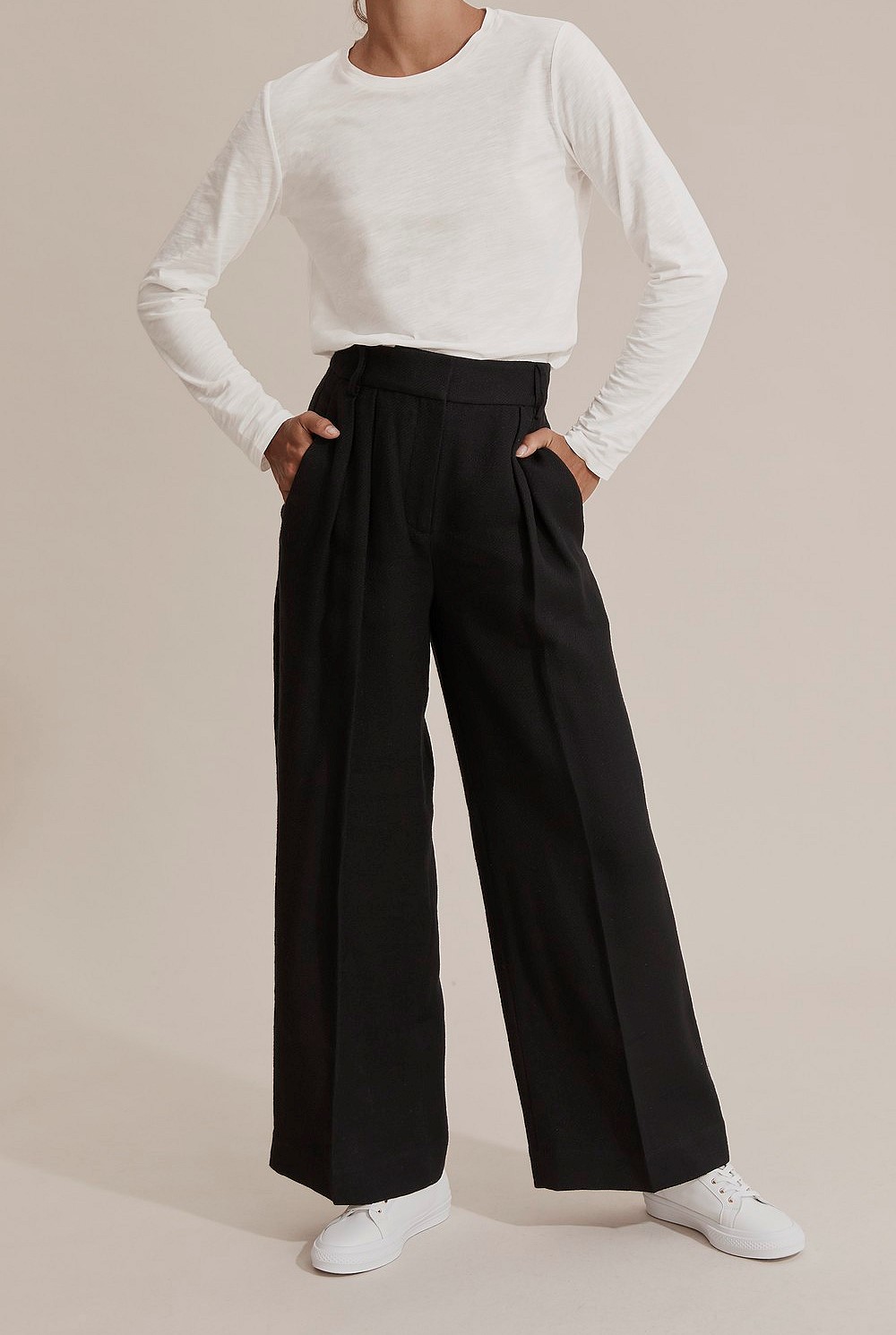 Wool Wide Leg Pant