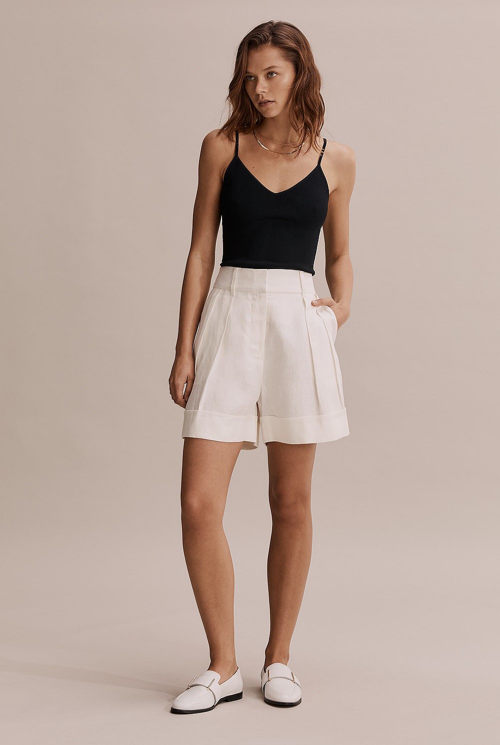 Pleat Detail Short