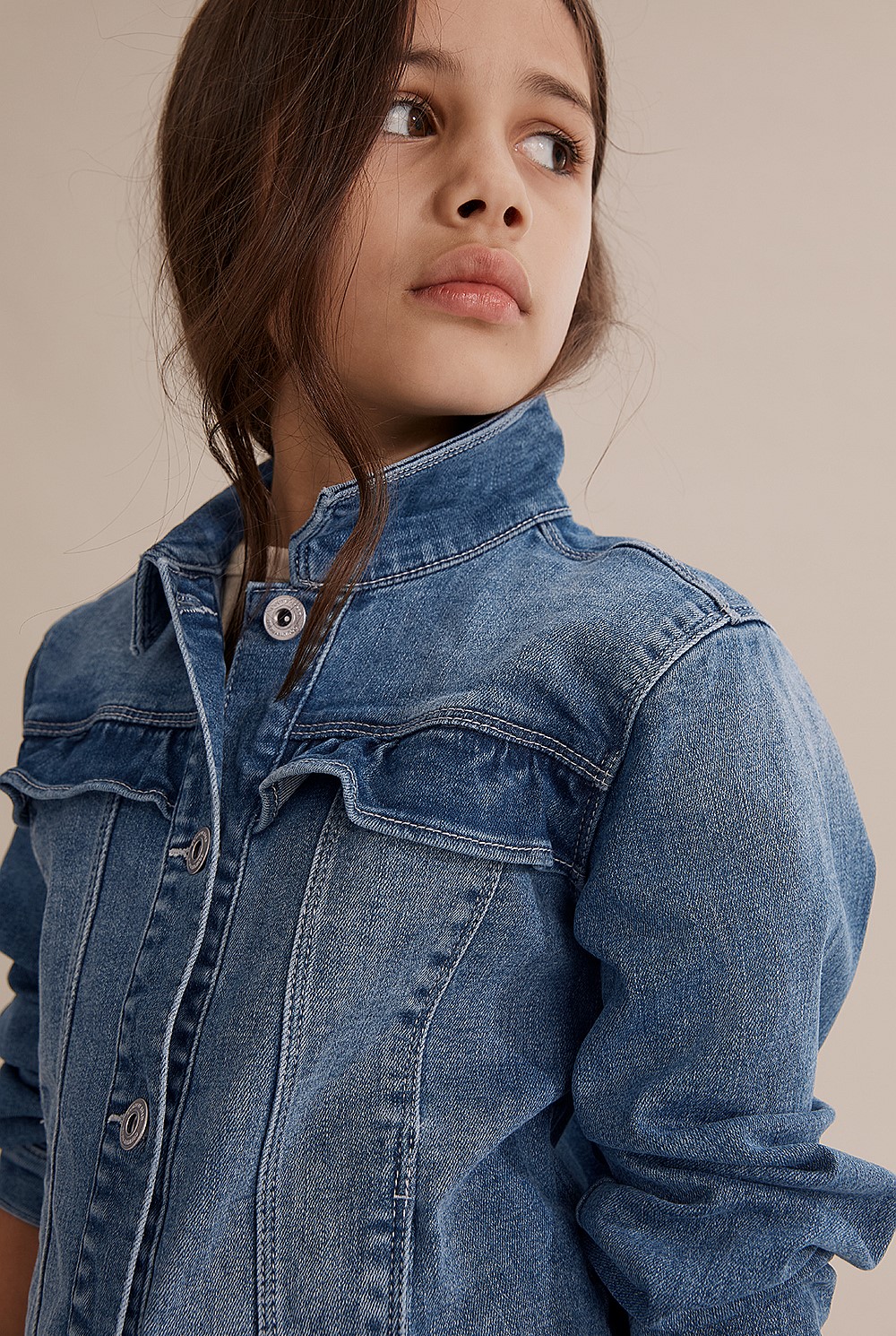 Frill Denim Jacket