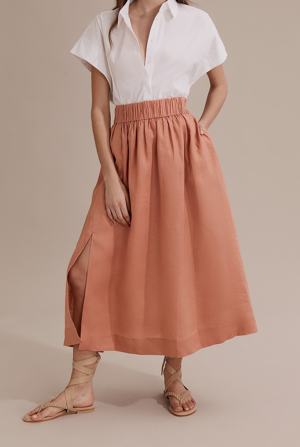 Waistband Detail Skirt