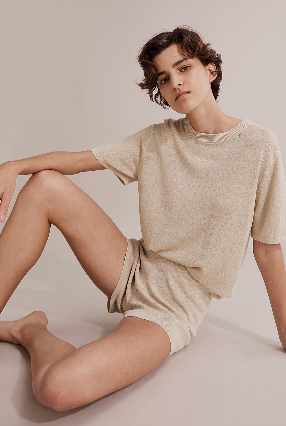 Linen Knit Short