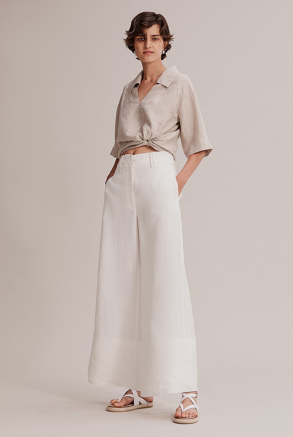 Linen Wide Leg Pant