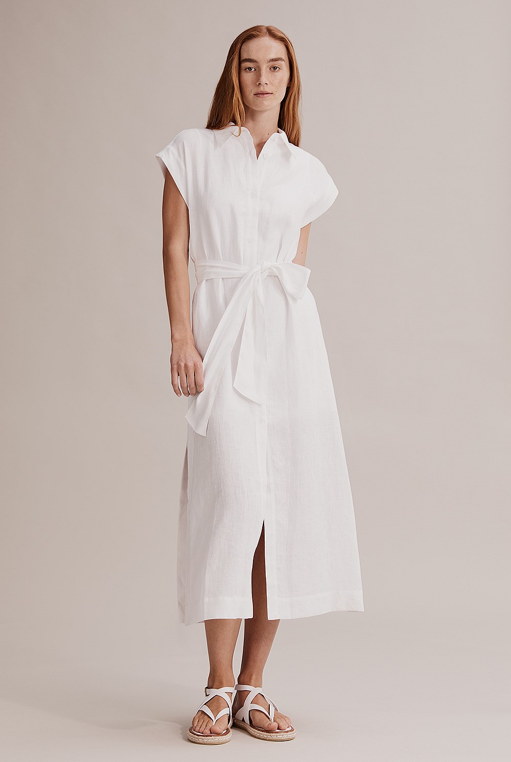 Linen Maxi Shirt Dress