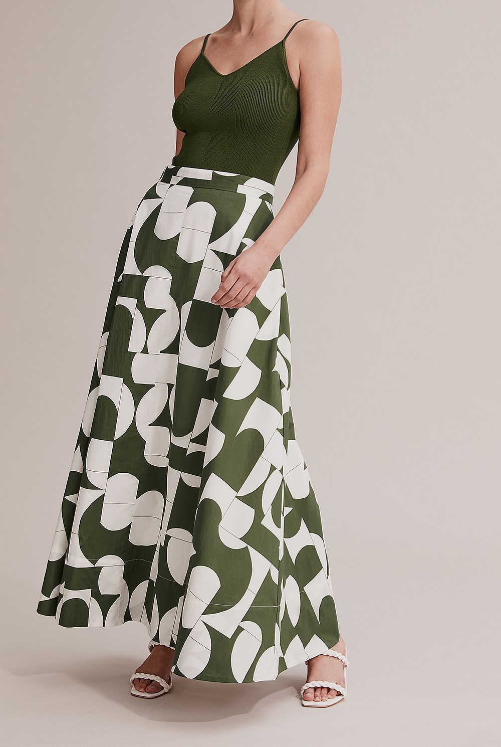 Printed Maxi Skirt