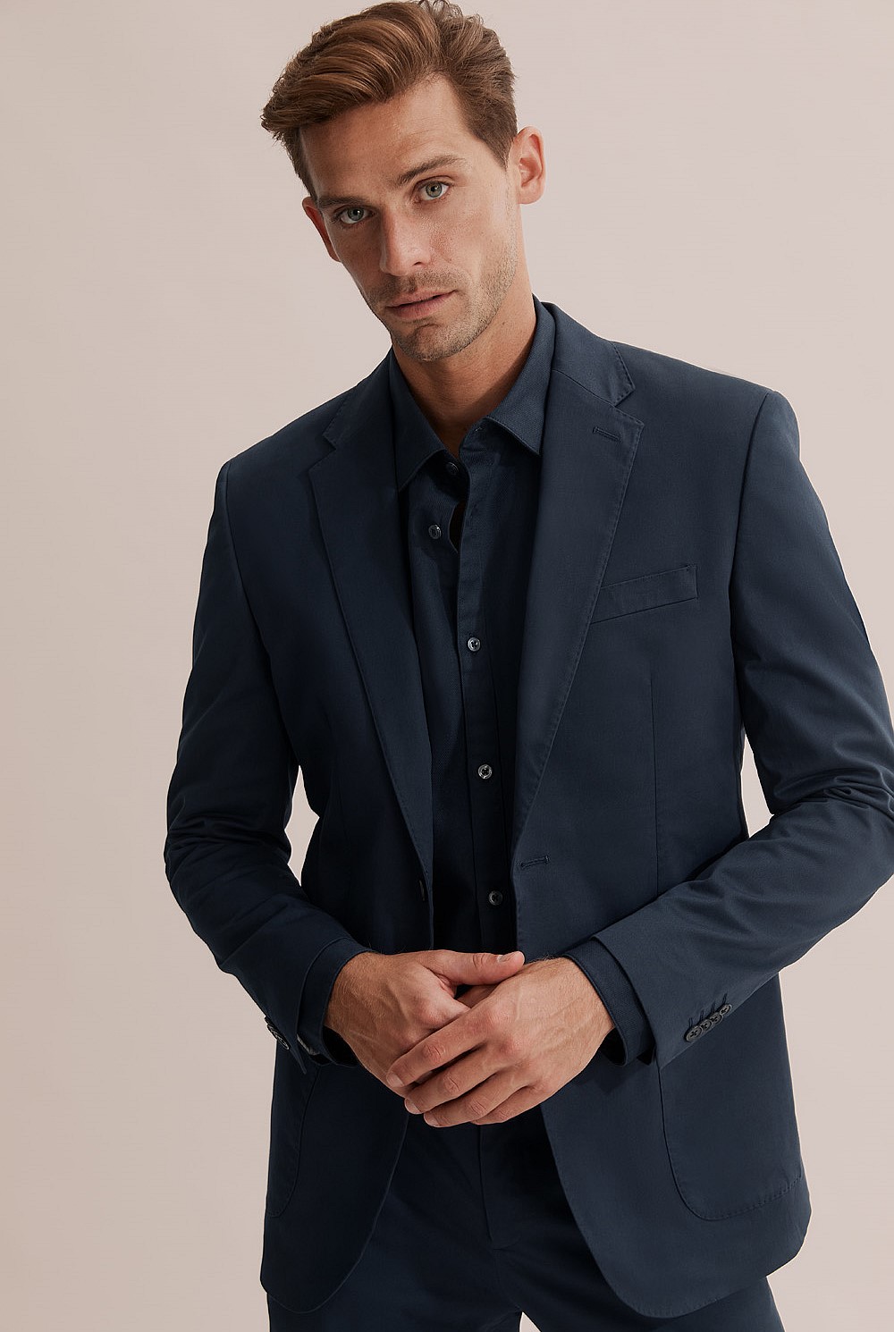 Slim Fit Cotton Stretch Blazer