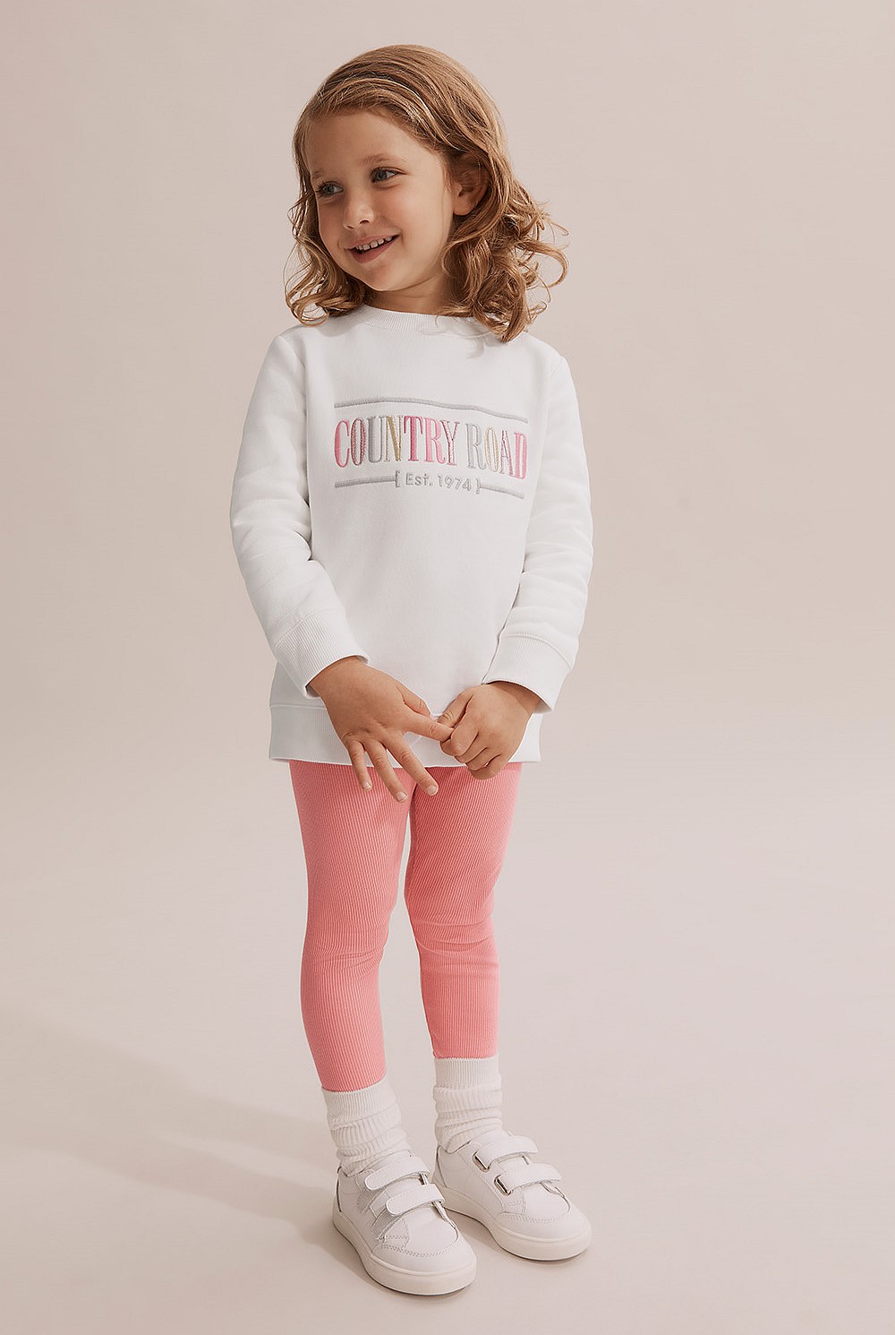 Organically Grown Cotton Blend Solid Rib Legging