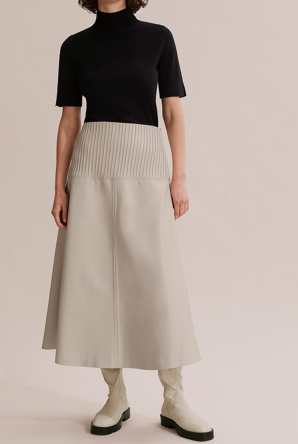 Panelled A-Line Skirt