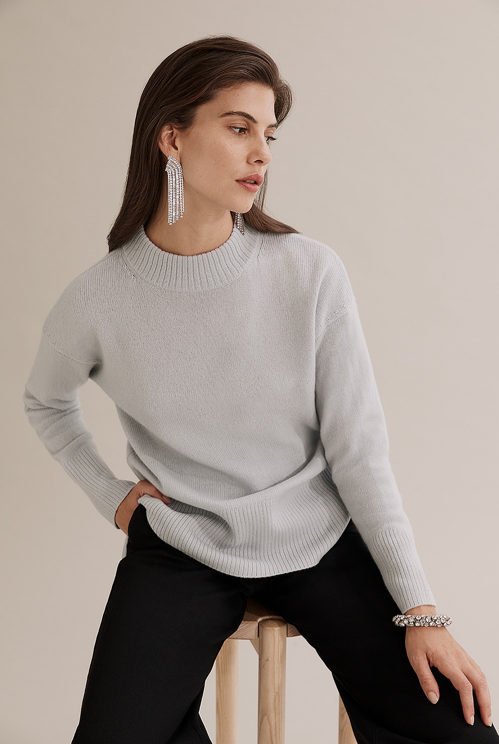 Australian Merino Wool Rib Detail Pullover