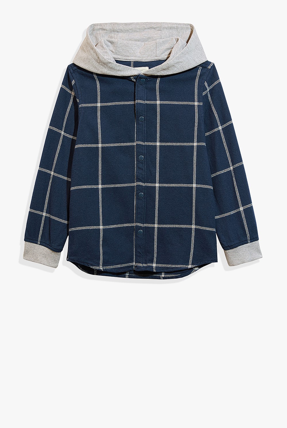 Check Hooded Shirt