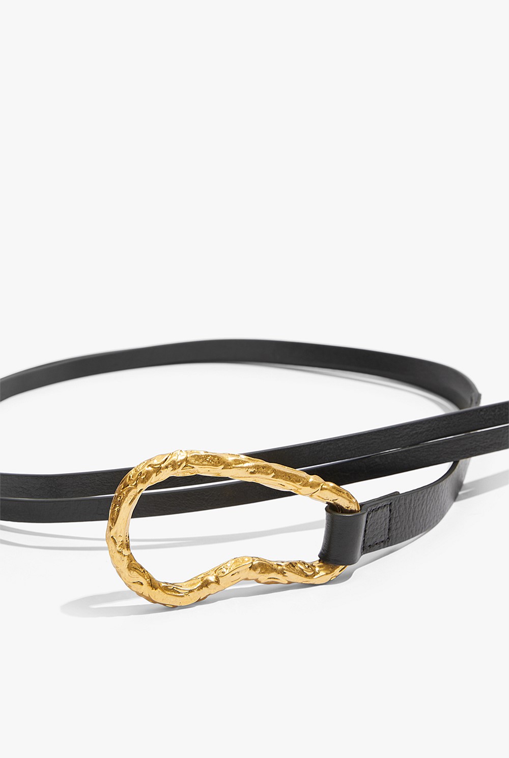 Textured Buckle Tie Belt