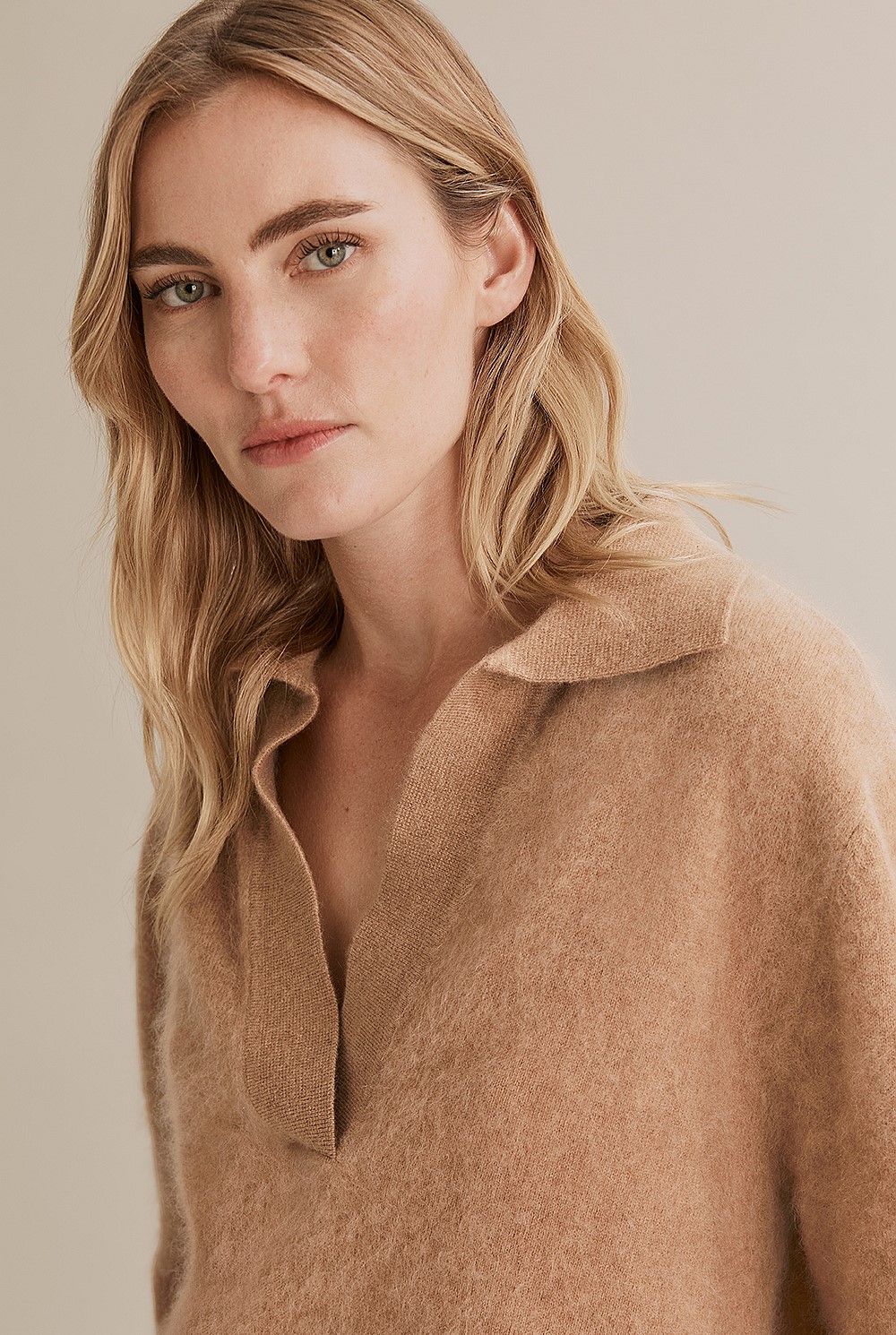 Brushed Cashmere Polo