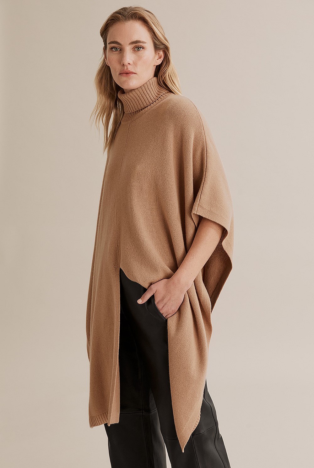 High Neck Poncho