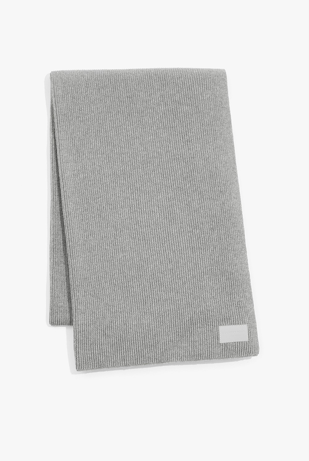 Branded Rib Knit Scarf