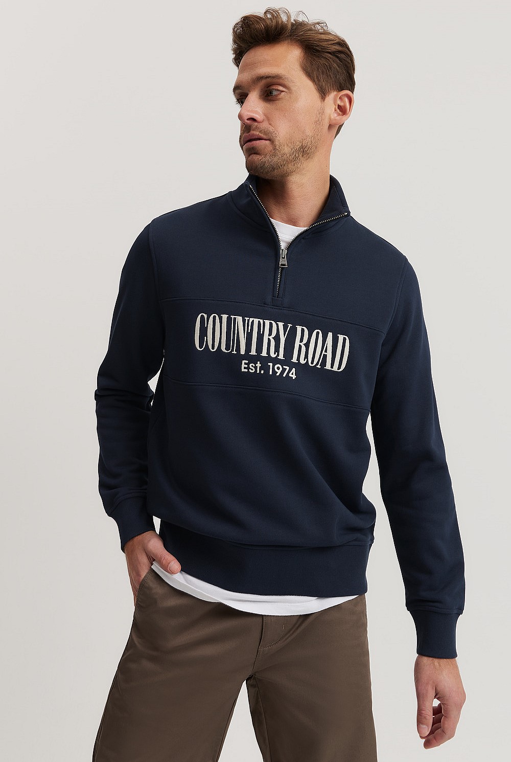 Verified Australian Cotton Half Zip Heritage Sweat