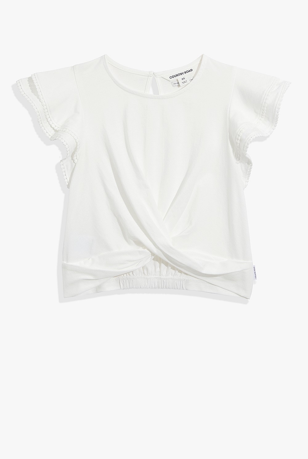 Cotton Frill Wrap T-Shirt