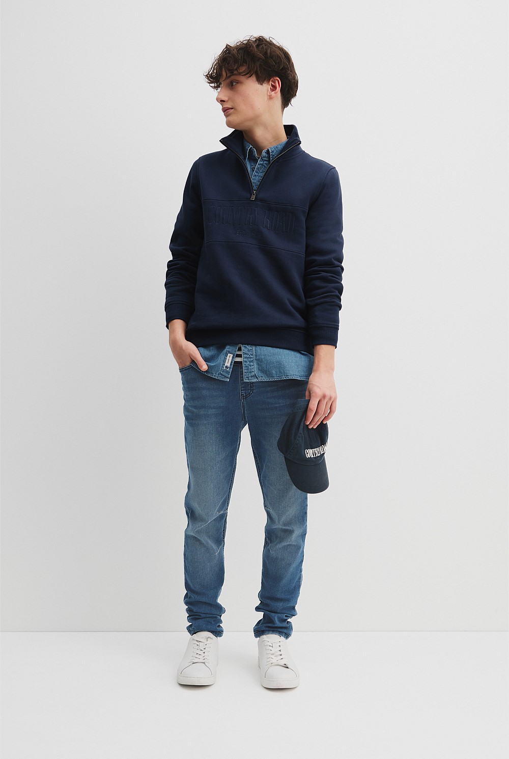 Teen Verified Australian Cotton Heritage Half Zip Sweat