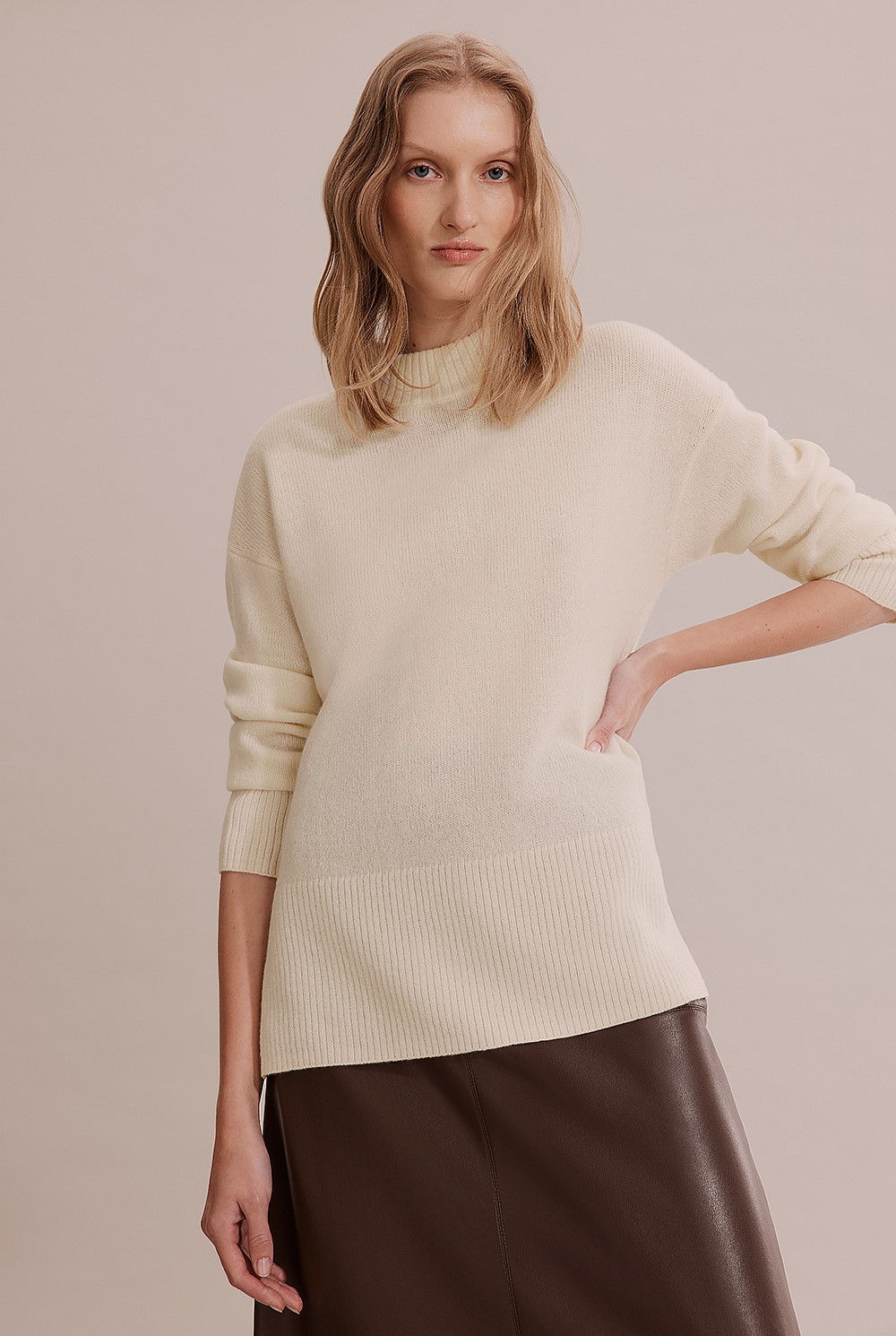 Australian Merino Wool Rib Detail Pullover