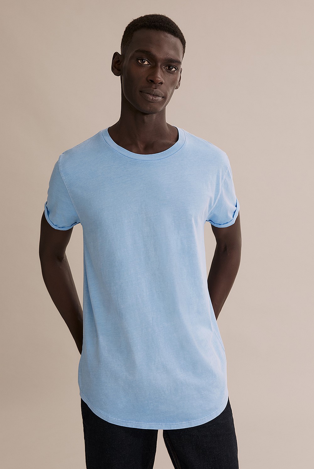 Australian Cotton Longline Garment Dye T-Shirt