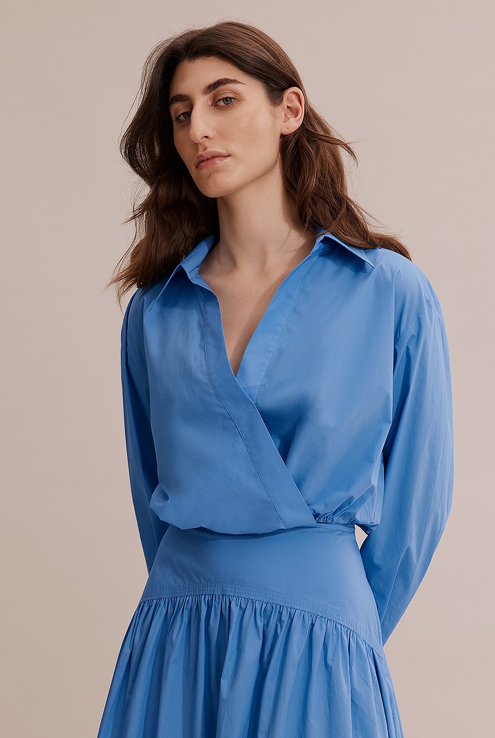 Cropped Wrap Shirt