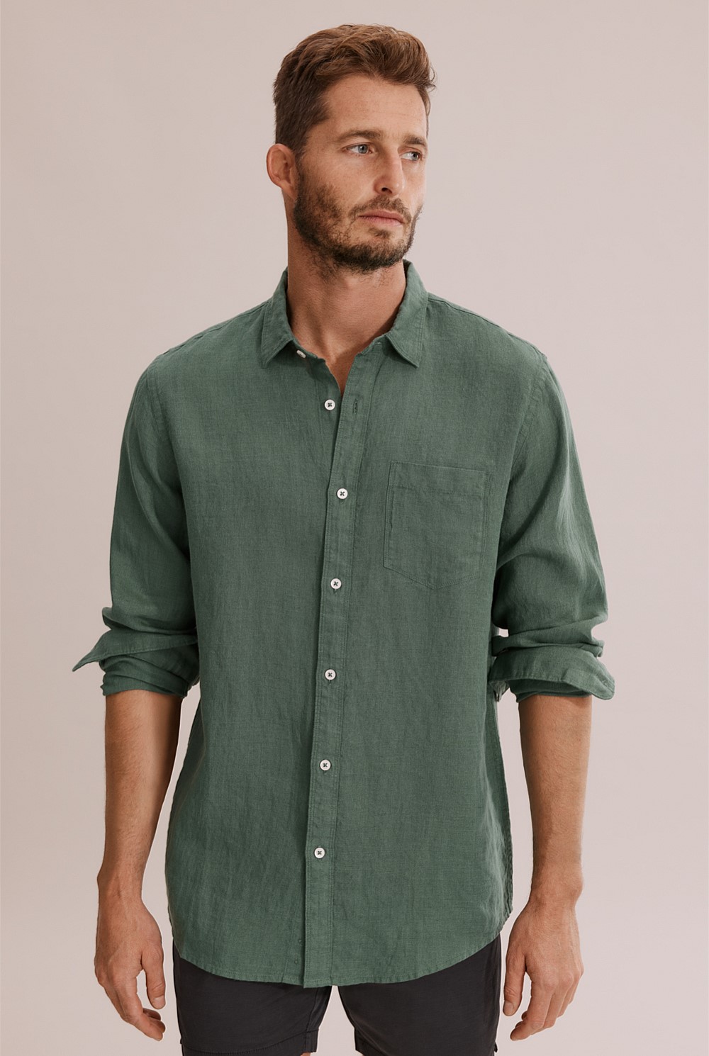 Regular Fit Organically Grown Linen Shirt