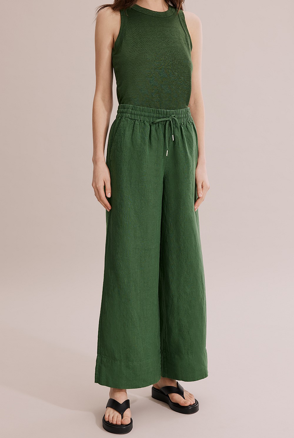 Organically Grown Linen Palazzo Pant