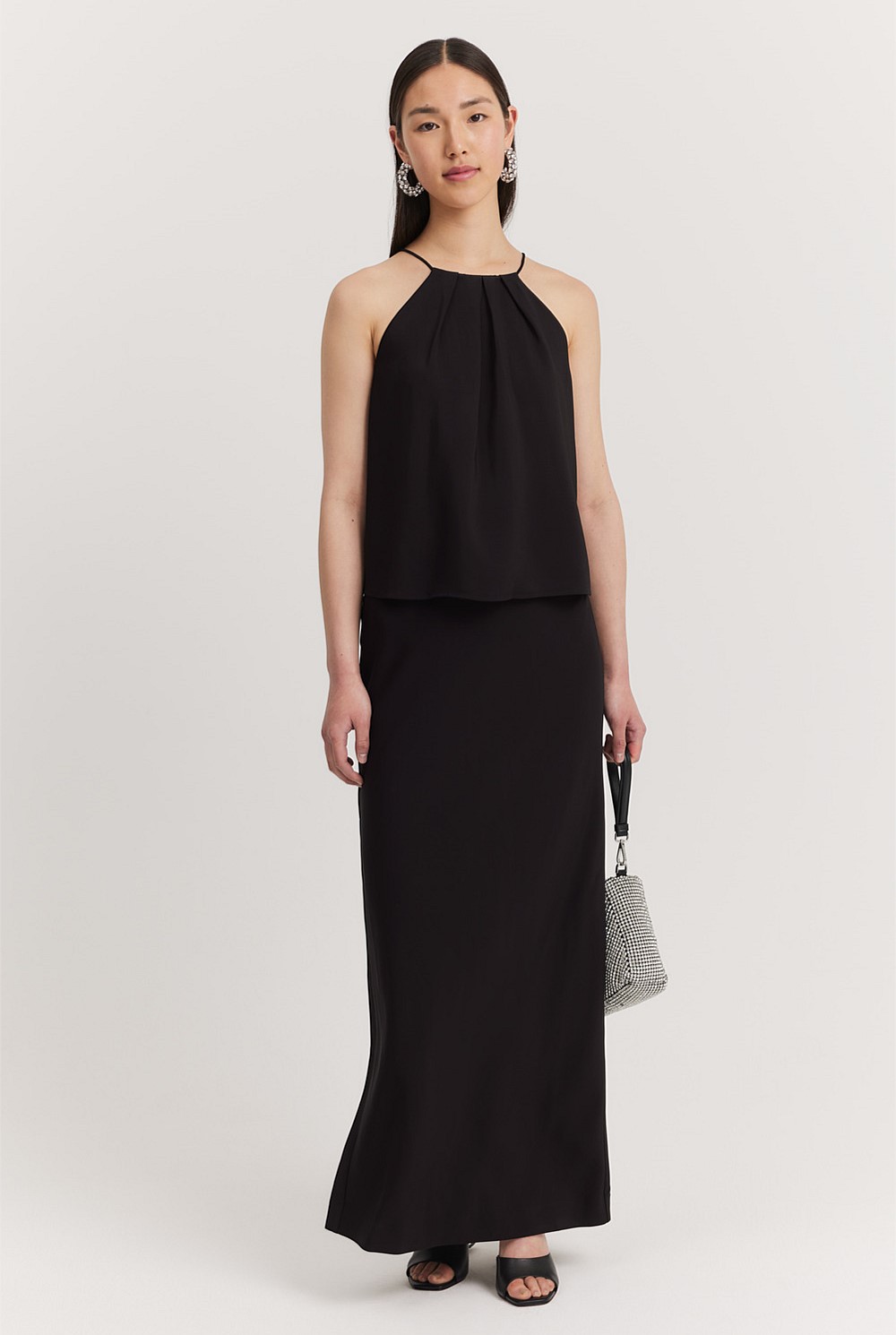 Tuck Detail Halter Top