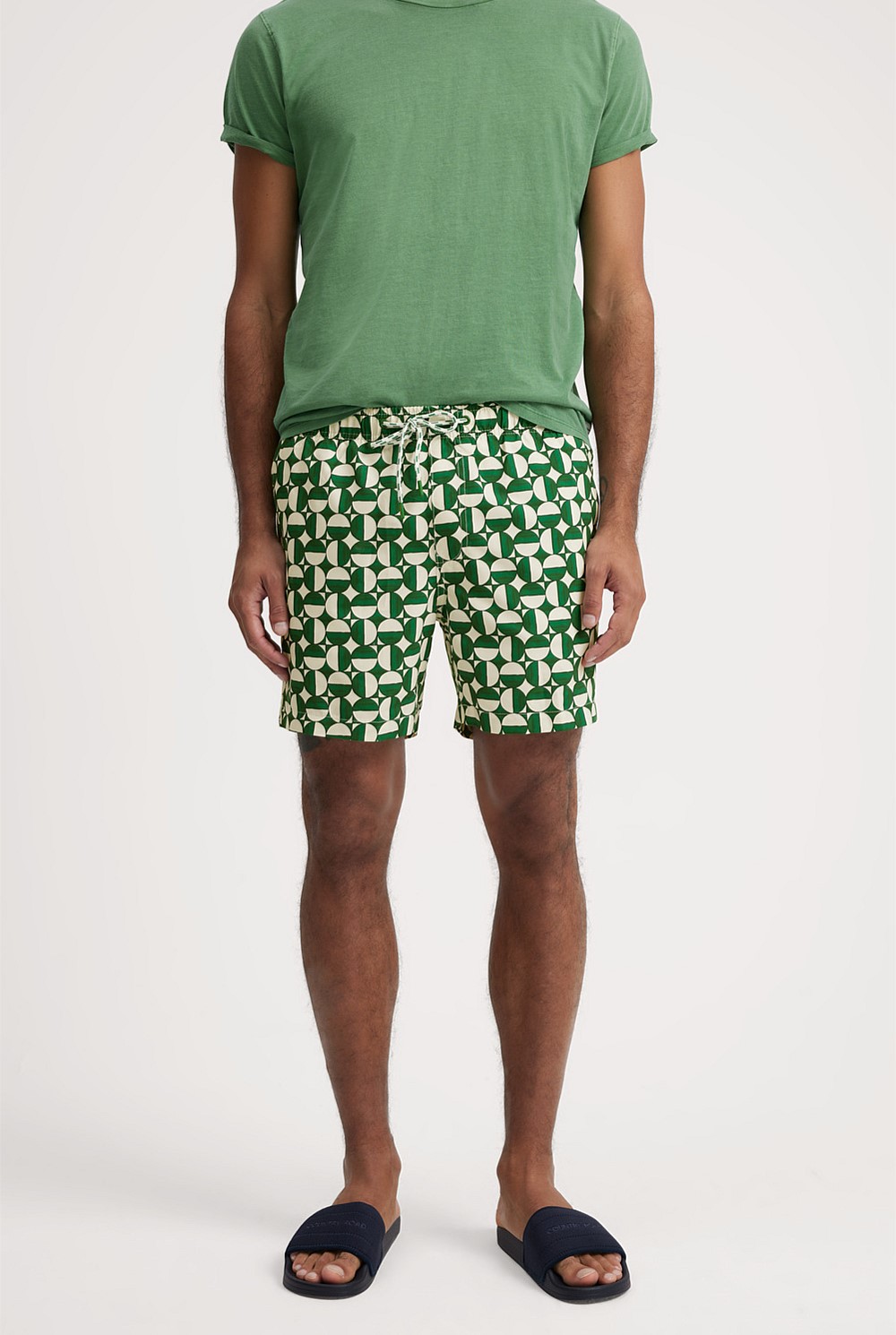 Abstract Recycled Polyester Swim Short