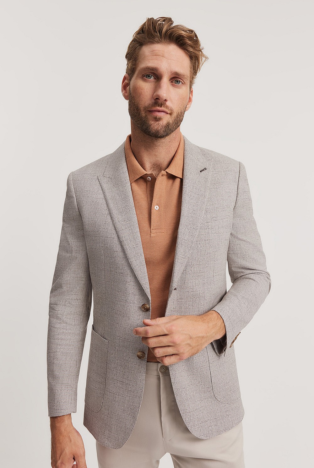 Regular Fit Puppytooth Blazer