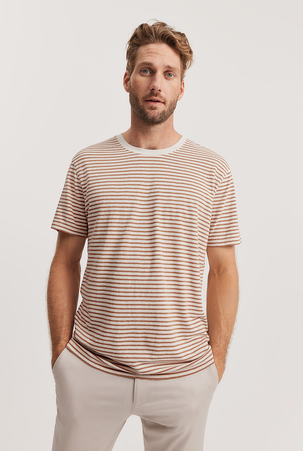 Hemp Blend Stripe T-Shirt