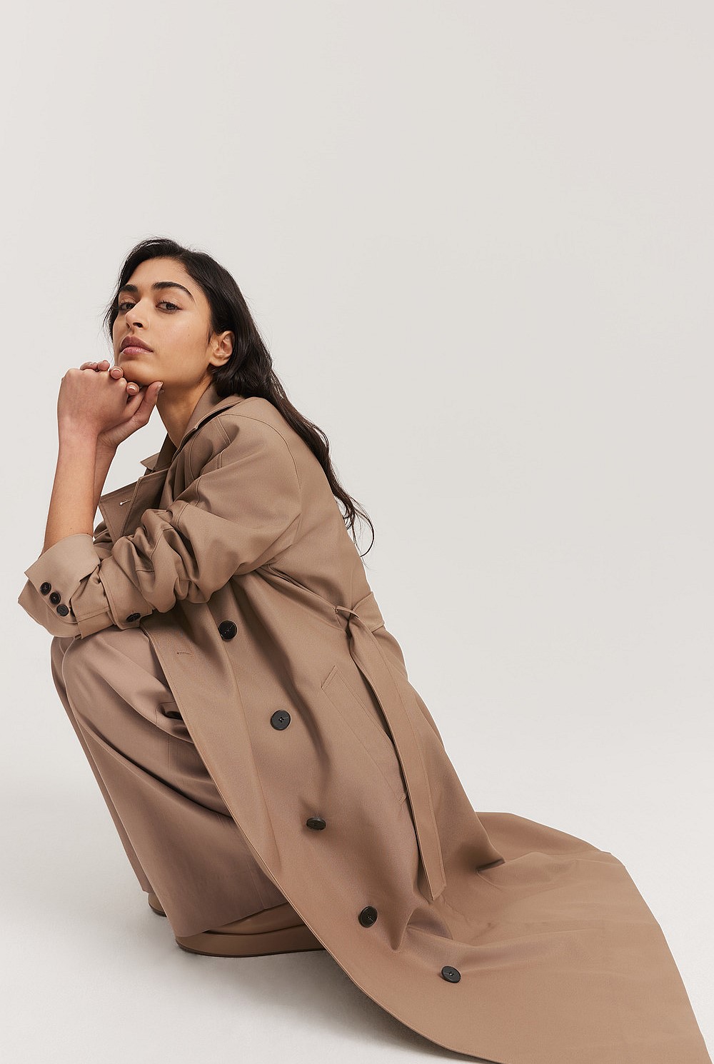 Relaxed Button Trench