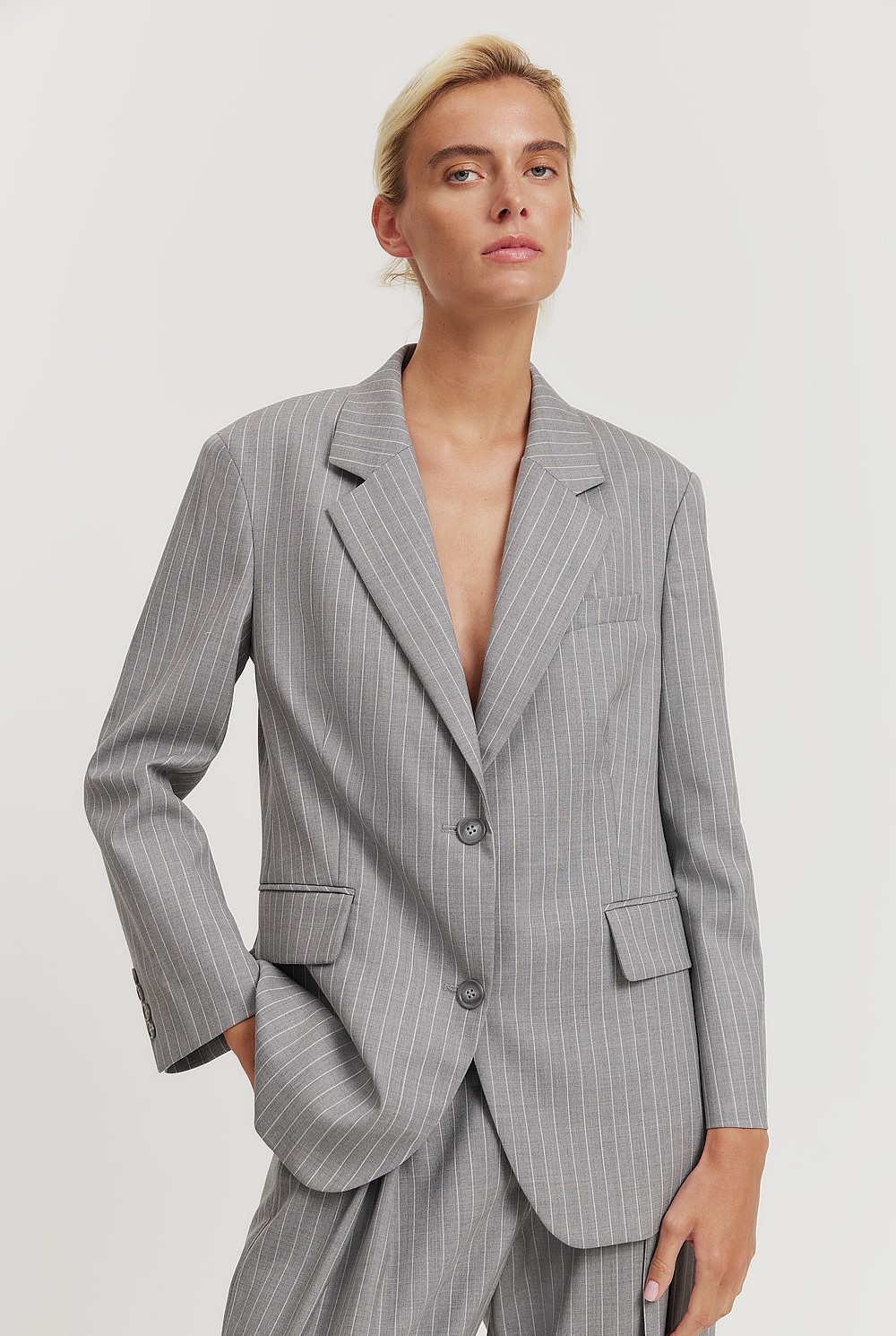 Pinstripe Blazer