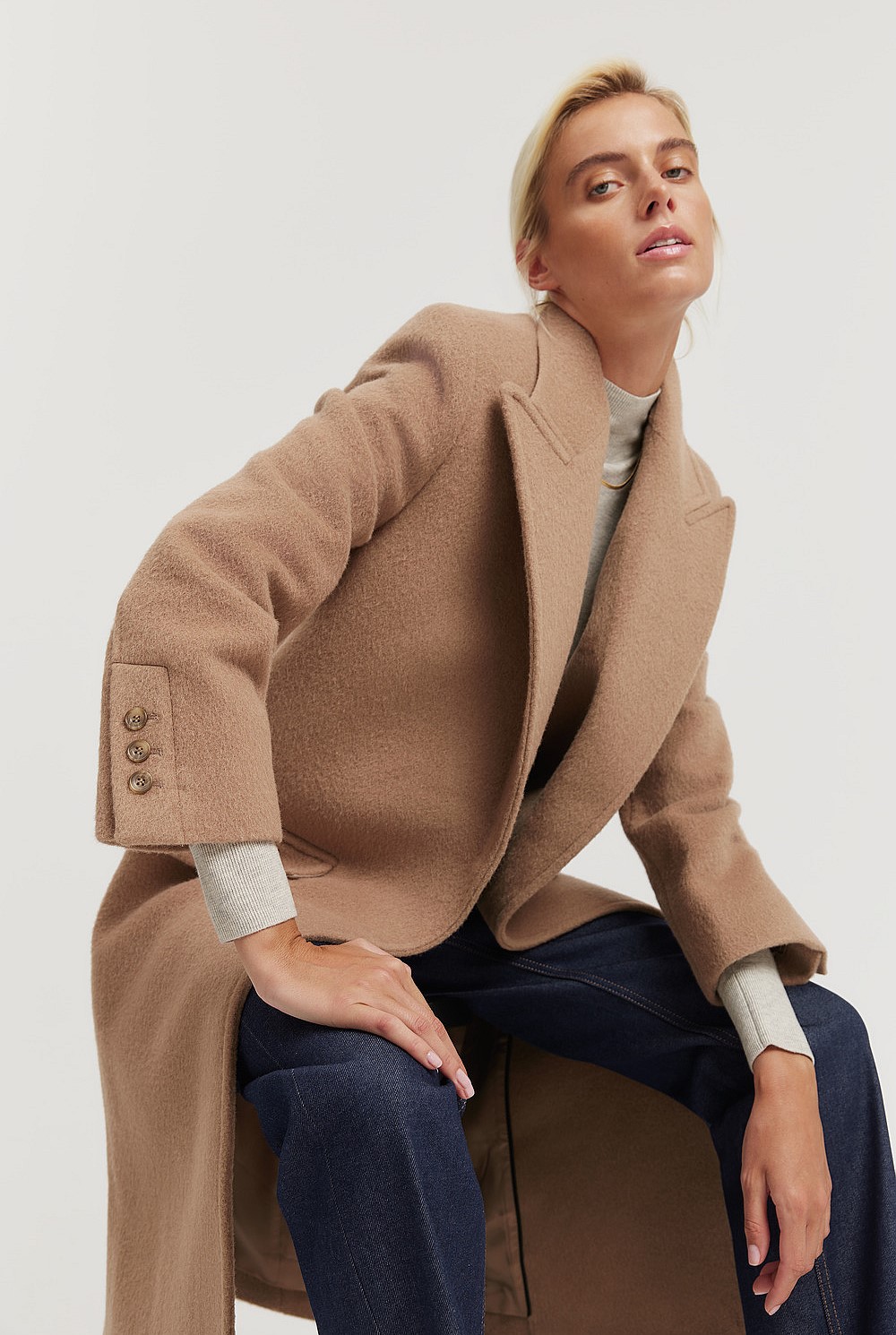 Textured Longline Coat