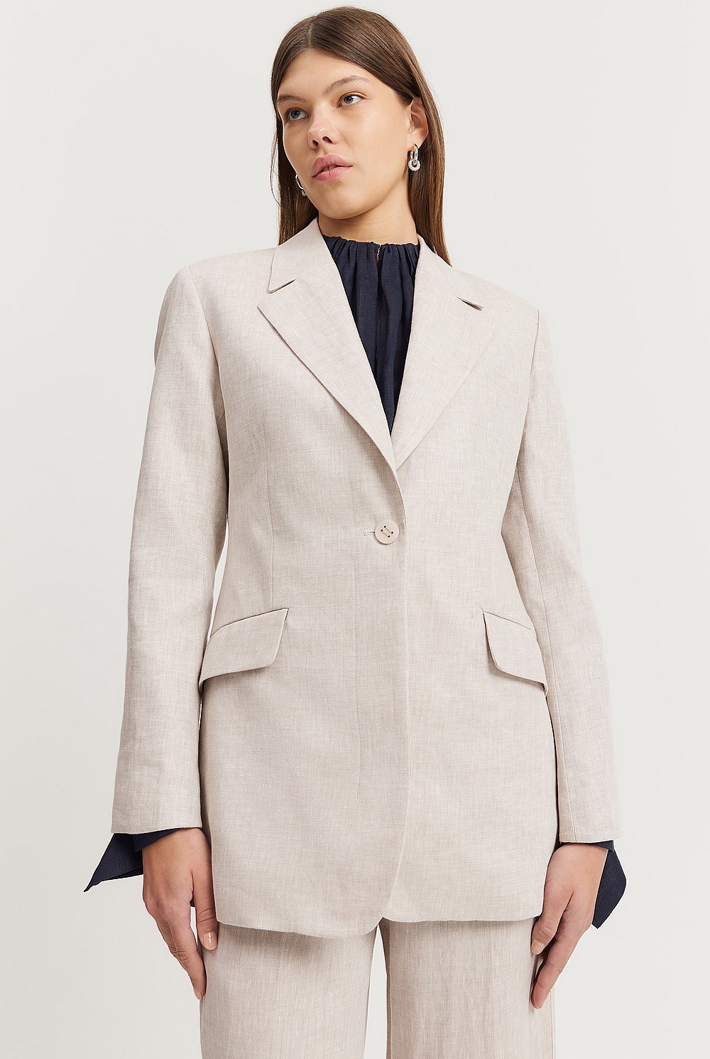 Linen Yarn Dyed Blazer