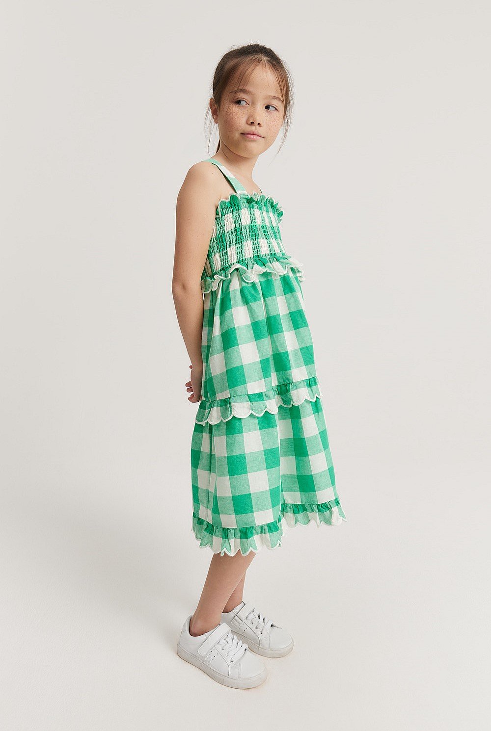 Gingham Midi Dress