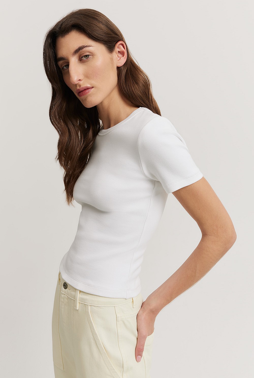 Cotton Crop Fitted T-Shirt