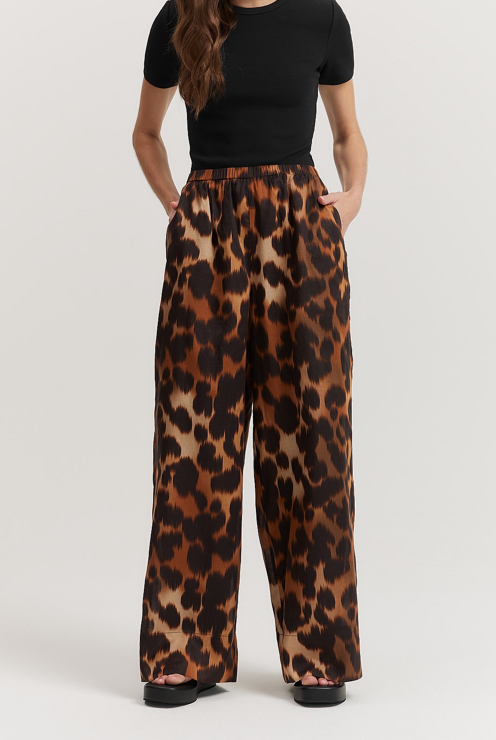 Print Wide Leg Pant