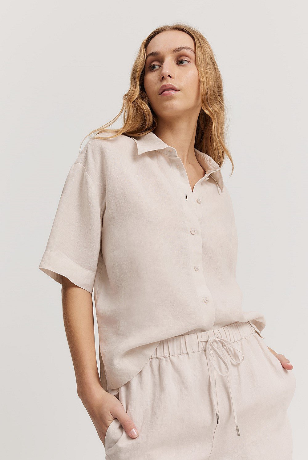 Organically Grown Linen Short Sleeve Shirt