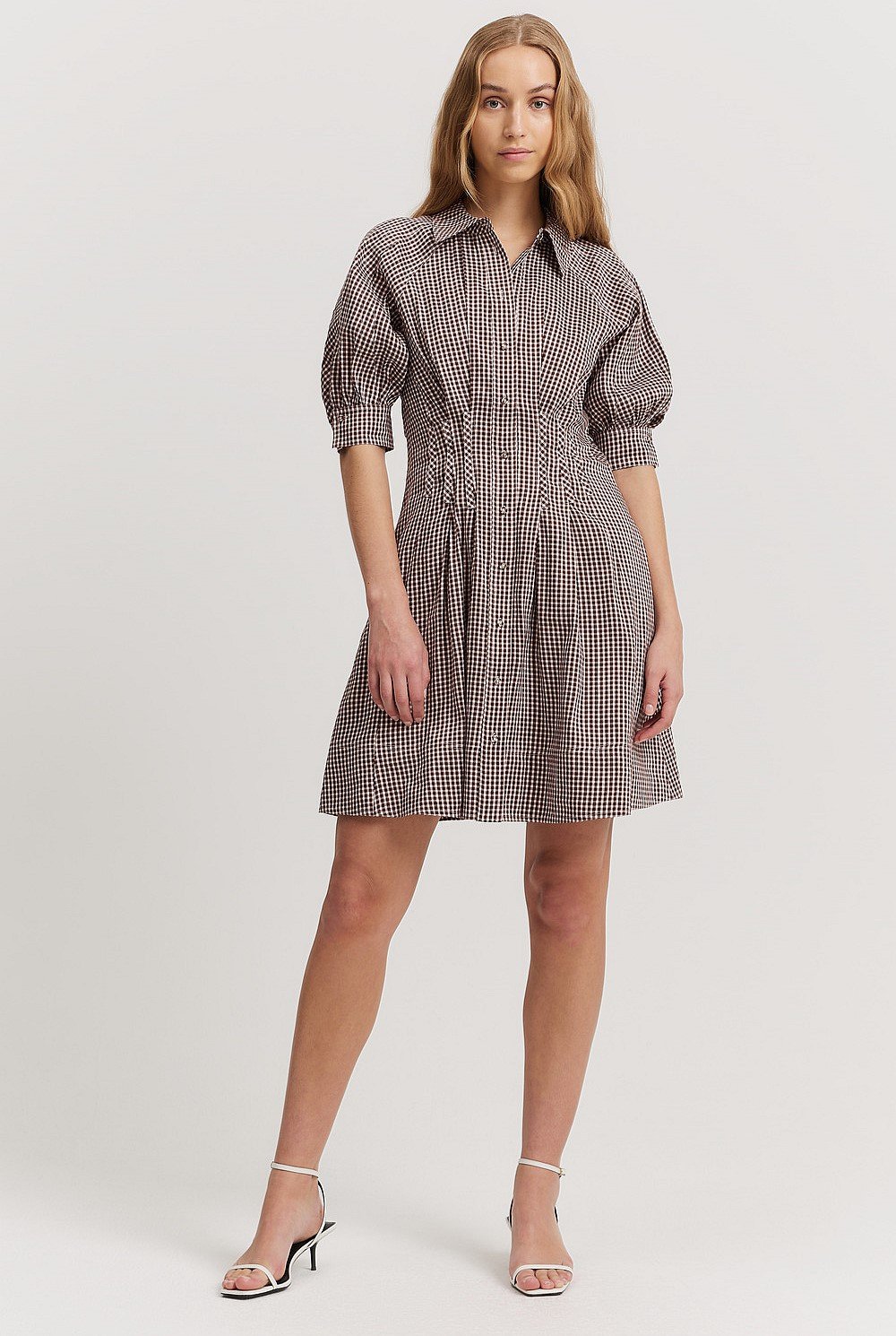 Fluid Cinched Shirt Dress