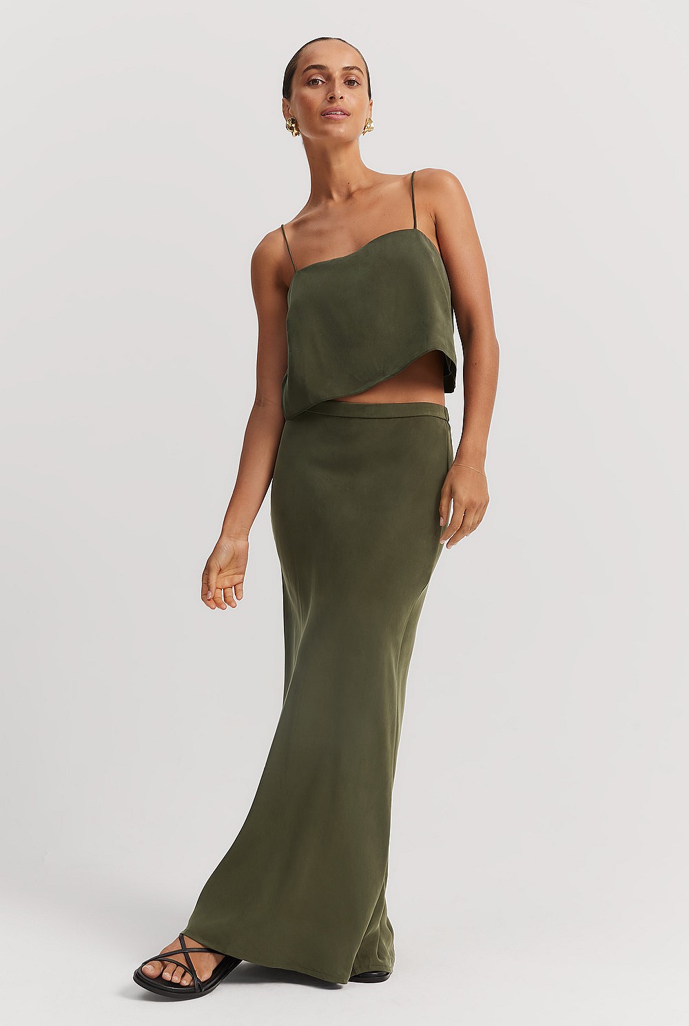 Pull-On Cupro Skirt