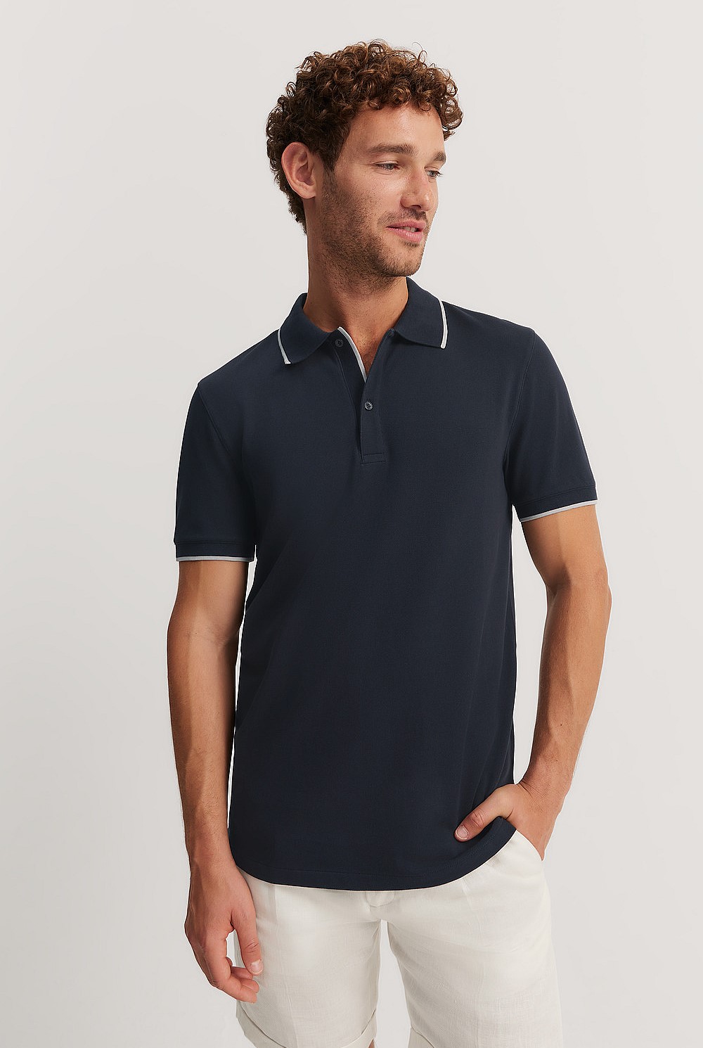 Slim Fit Stretch Pique Polo