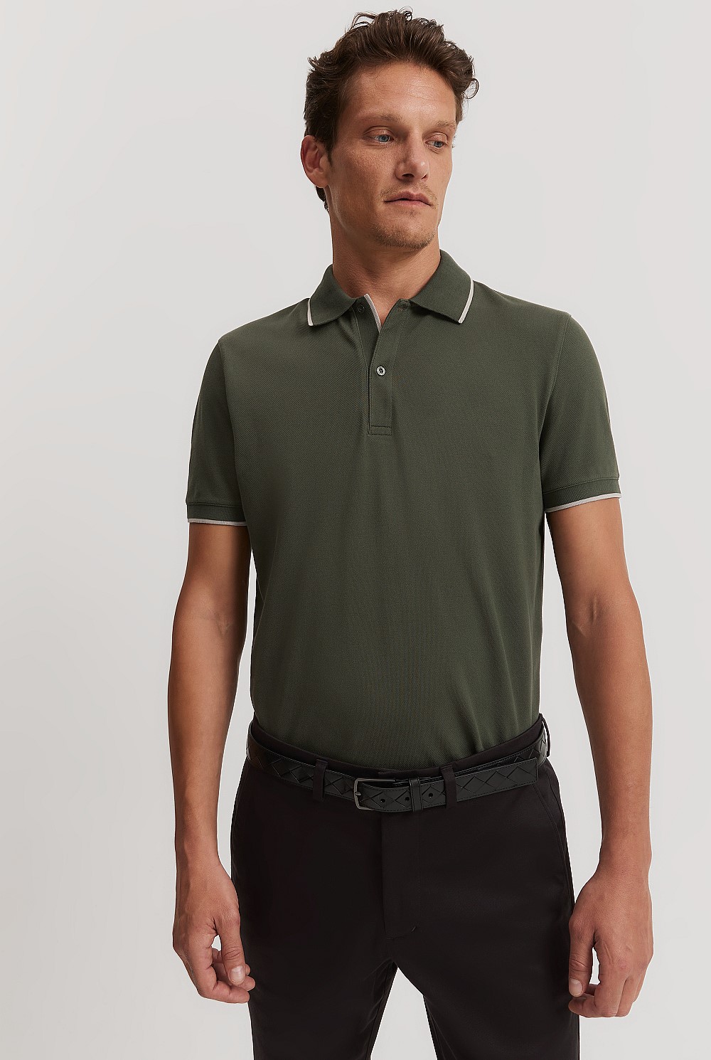 Slim Fit Stretch Pique Polo