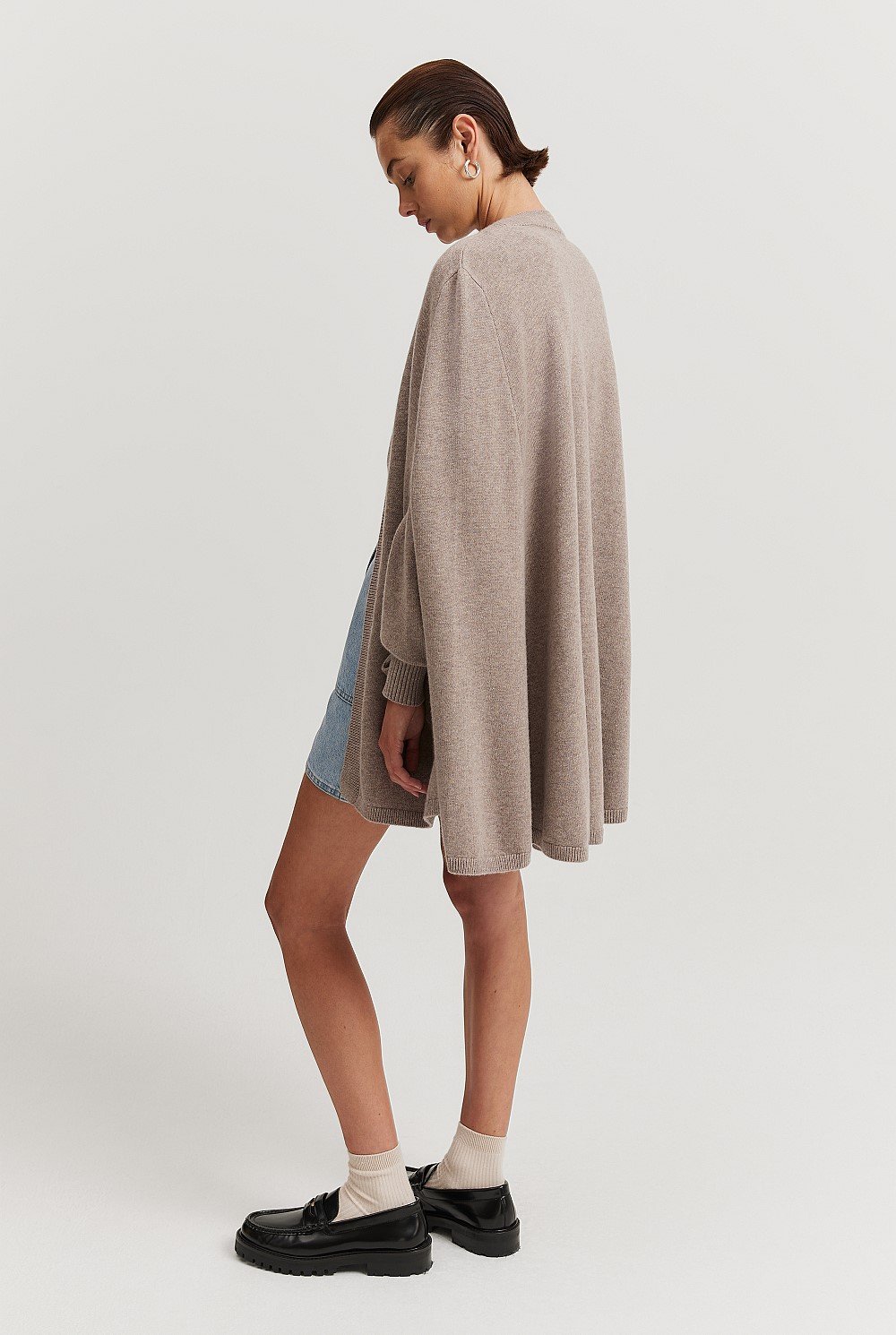 Organically Grown Cotton Blend Pocket Cape