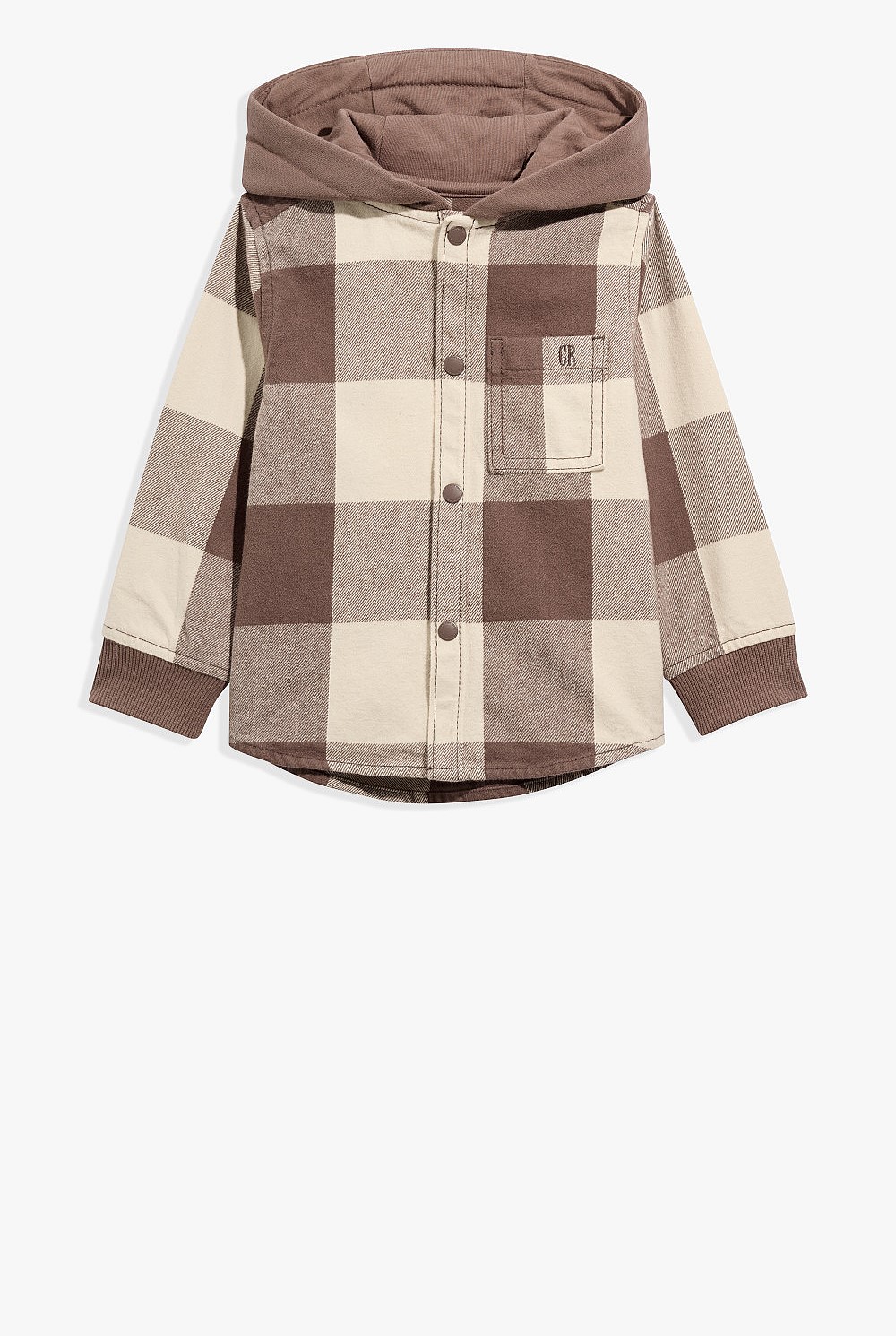 Australian Cotton Check Hooded Shirt