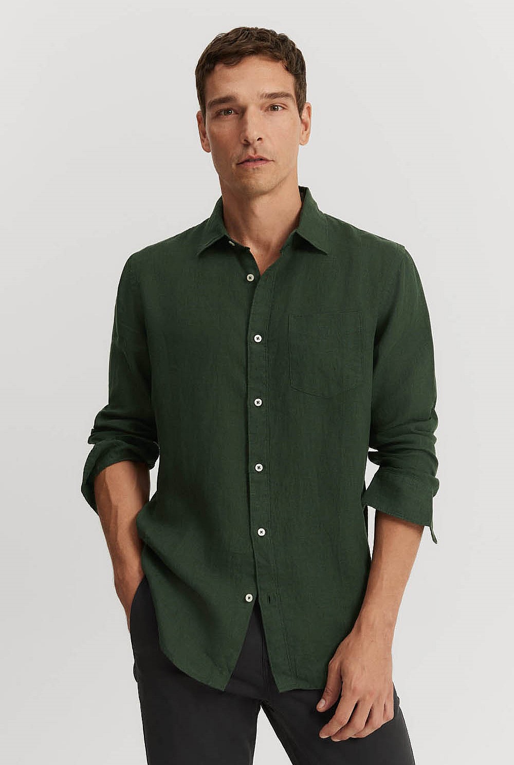 Regular Fit Organically Grown Linen Shirt