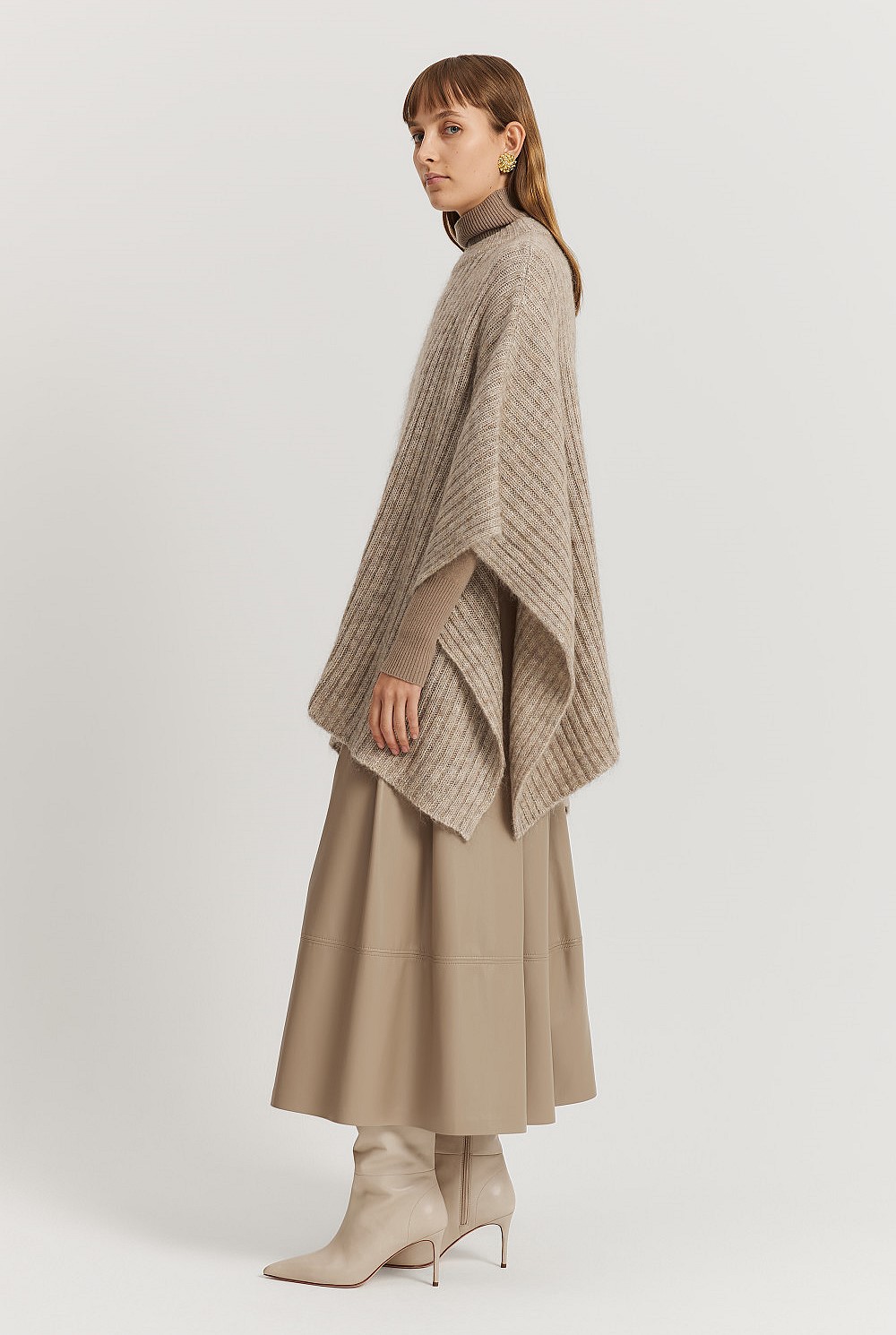 Mock Neck Poncho